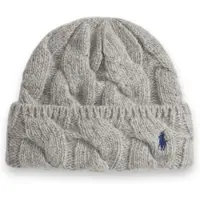 Ralph Lauren für Damen. 455P18125002 Mütze aus Wollmischung mit grauen Streifen (OSFA), Lässig, Wolle