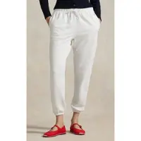 Ralph Lauren für Damen. 211971694002 Jogginghose aus Fleece mit weißem Kordelzug (L), Lässig, Baumwolle