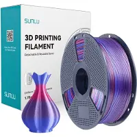 SUNLU PLA+ Silk Rainbow Filament, 1,75mm, 1kg - Farbton: Silk Rainbow 02