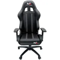 NÖRDIC Gaming CARBON BLACK, Universal-Gamingstuhl, 125 kg, Gepolsterter Sitz, Gepolsterte Rückenlehne, Schwarz, Schwarz