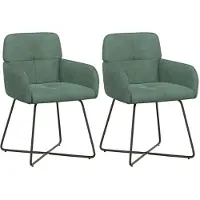 vidaXL Esszimmerstühle 2 stk. Samt Meergrün 59 x 56,5 x 86 cm