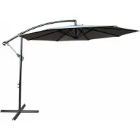 RAUMHIRSCH FURNITURE raumhirsch Ampelschirm ASTER 300x300 cm Sonnenschirm Marktschirm Kurbelschirm Gartenschirm Neigbar Wasserdicht Hellgrau