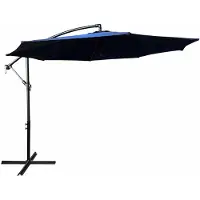 RAUMHIRSCH FURNITURE raumhirsch Ampelschirm ASTER 300x300 cm Sonnenschirm Marktschirm Kurbelschirm Gartenschirm Neigbar Wasserdicht Blau