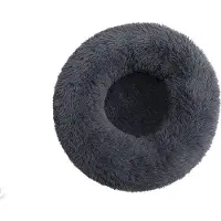 Markenlos Hundebett Kunststoffe - Schwarz - 60cm - Rund - Extra Weich