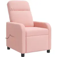vidaXL Massage Relaxsessel Rosa Bouclé