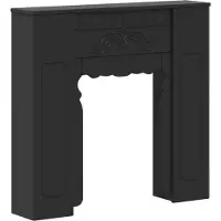 Syfax Kaminumrandung Schwarz 93 x 20 x 89 cm Holzwerkstoff