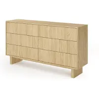 Furnlux Classic FURNLUX Kommode Nabu Beige 154 Cm / Hauptfarbe: Beige / Abmessungen: 154 x 83 x 39 cm