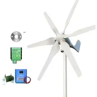 OEM Windkraftgenerator, 6 Blätter, netzunabhängige Energielösung, Mit Hybridsteuerung, 3000W-b, 24V-a