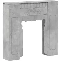 Syfax Kaminumrandung Betongrau 93 x 20 x 89 cm Holzwerkstoff