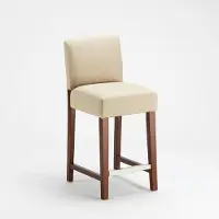 AHD Amazing Home Design Holzbar und Küchenhocker aus 63cm Höhe Design Comfort L - Beige