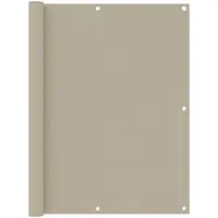 OEM Balkon Privacyschirm 120x300 cm Oxford Stoff Beige Wind- und UV-schutzfähig Hoch kompakt