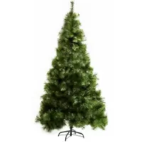BellaFurn Künstlicher Weihnachtsbaum 210 cm mit Metallständer | Farbe: Grün | Abmessungen: 90x90x210 cm
