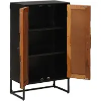 vidaXL Highboard 53 x 30 x 95 cm Massiv Holz und engineered Wood