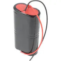 AccuCell Notleuchtenakku NiCd 4,8V 4500mAh L2x2 Mono D mit 200mm Kabel einseitig