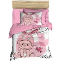L'essentiel Maison , PH122, Baby-Bettbezug-Set, Pulver, 100 x 150 cm