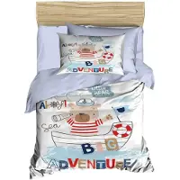 L'essentiel Maison , PH166, Baby-Bettbezug-Set, Blau, 100 x 150 cm