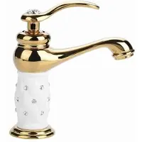 OEM Inbouw-Wasserhahn Gold - Einfach-Hand-Wasserhahn - Badkammer-Wasserhahn - Wasserbesparender Eingreif-Wasserhahn - Dauerhaft Messing