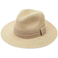 OEM Sonnenschirm mit hohem UPF-Schutz - Breiter Rand - Strohfarbe - Ademend - Verstelbar - Leichtgewicht - Hochwertiges Papierstroh - Strandsonnenschirm