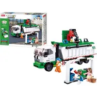 Sluban KLOCKI TOWN Müllwagen mit Mülltonnen 432 - B0780