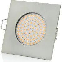 Sweet Led Einbaustrahler LED flach eckig Chrom gebürstet 3,5W kaltweiß