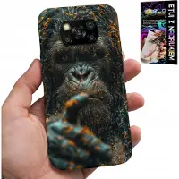 Inny producent Hülle für Xiaomi Poco X3 - Affe, kleines Affenkind, Gorilla, Tiere + Schutzglas