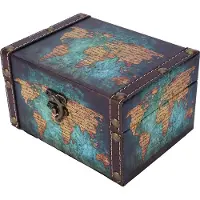 Gistuch Europäische Holzstaderbox Vintage Juwelry Organizer Display Desktop -Ornamente 2208a - 06 -Green -Karte