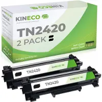 Kineco 2 Toner XL ersetzt Brother TN2420 TN2410, Doppelpack 2X 3.000 S.