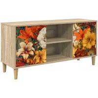 Syfax TV-Schrank GENNEP 102 x 33 x 50 cm Sonoma Holzwerkstoff