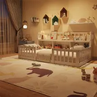 ProximaX Kinderbett 90x200 cm Massivholz Weiß mit Sicherheitsgitter & Kopfteil-Regal