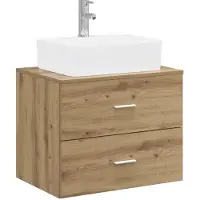 Syfax Wandmontierter Waschbeckenunterschrank Artisan-Eiche