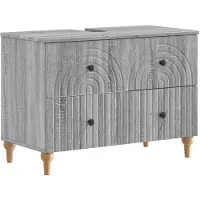 vidaXL Waschbeckenschrank ALKMAAR Sonoma-Grau 82 x 41 x 59 cm