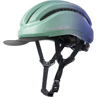 RockBros Cityhelm Damen Herren Mit Abnehmbarem Schirm Belüftung Waschbare Polster 54-60cm Grün