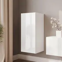 Idohome Hängeschrank Oberschrank-Säule ANGEL LINE Weiß Hochglanz
