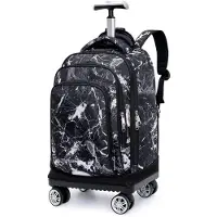 OEM Rucksack mit Rollen - Reisegepäck - Laptop Rucksack - Wetterfest - 34x21x46 cm - Bequemer Schultergurt - Trolleybag