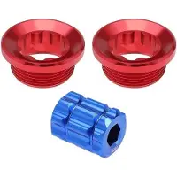 OEM Crankcover-Set mit Aluminiumlegering, Lichtgewicht, Rood, 2x M20 Crankdop