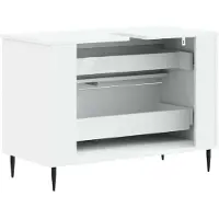 vidaXL Waschbeckenschrank ZWOLLE Weiß 82 x 41 x 58,5 cm Holzwerkstoff