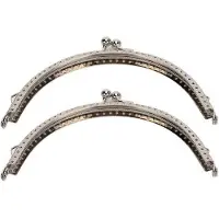 OEM Metallene Halbmondbrieftasche 15 cm - 2 Stück - Hochwertige Qualität - DIY Accessoires - Retro-Design