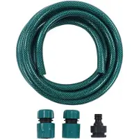 OEM Gartenhose 3 Meter - Widerstandsfähiges PVC - Hitze- und Wetterbeständig - Flexible - Schnellkupplung - Vielseitiges Zubehör - Wasserschlauch