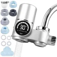 OEM Tages-Wasserfilter - Premium-Wasserfilter für Wasserhahn - UV-Sterilisation - 8-Schritt-Filter - Lebensmittel-sicherer ABS - LED-Anzeige - Wasserhahnsfilter