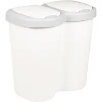 vidaXL Mülltonne Weiß 49,5 x 30 x 46,5 cm PP