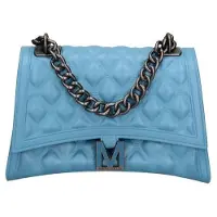 Marc Ellis Handtasche Weiß Dunkelgrau Gummi White and Dark Grey UNICA 14.5x23.5x9.5 cm FLAT RHOMBUS M_24-WHITECAP-BRUSH_CDF