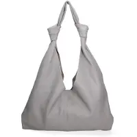 Viola Castellani Damenschultertasche aus echtem Dollarleder Weiß Bianco UNICA 40x42x2 cm