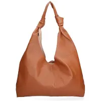 Viola Castellani Damenschultertasche aus echtem Dollarleder Weiß Bianco UNICA 40x42x2 cm