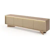 Furnlux Classic FURNLUX Tv-ständer Semi Beige 204 Cm / Hauptfarbe: Beige / Abmessungen: 204 x 55 x 40 cm