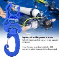 OEM Tauchklammerhalter - Einsetzbar - BCD-Schlauchhalter - 360-Grad-Drehbar - Faltbar - Einfaches Knopfdesign - Schlauchstabilisator - Tauchhalter
