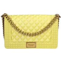 Marc Ellis Handtasche Schwarz Gummi Black and Gold UNICA 15x25x8 cm FLAT PENKA M-BLACK-GOLD