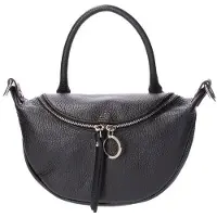 Viola Castellani Damenhandtasche aus echtem Leder mit Reißverschluss und abnehmbarem Schulterriemen Italy Beige UNICA 26x13x8 cm