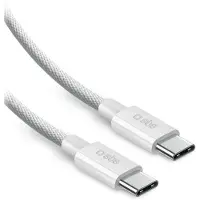 SBS Lade- Und Datenkabel Für Laptop, USB-C 2.0 100W, 2 Meter Aus Geflochtenem Nylon