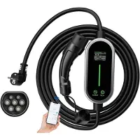 OEM Tragbares EV-Ladegerät, Smarte APP-Steuerung, Einstellbarer Strom, Typ2 5M mit App
