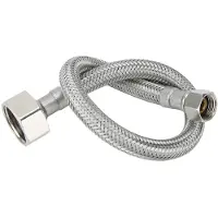 Gistuch 30 cm 7/8 Einlass 3/8 Auslassgewinde Kupfer Toilette geflochtener Wasserschlauch Badezimmerzubehör